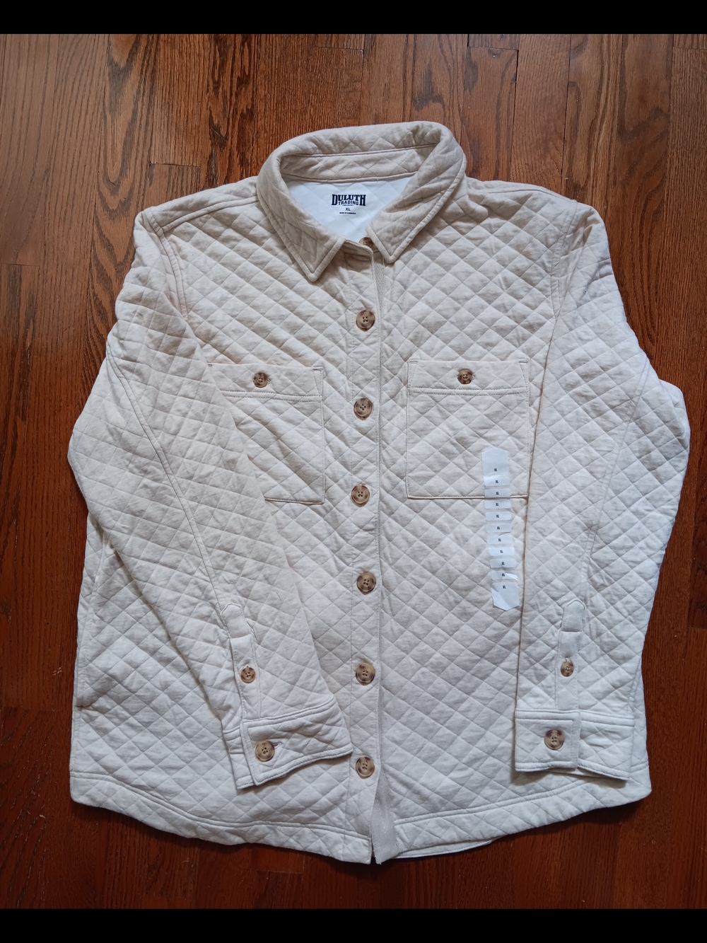 Duluth Trading Co Women's XL AirLoc Quilted Jacket Cream NWT